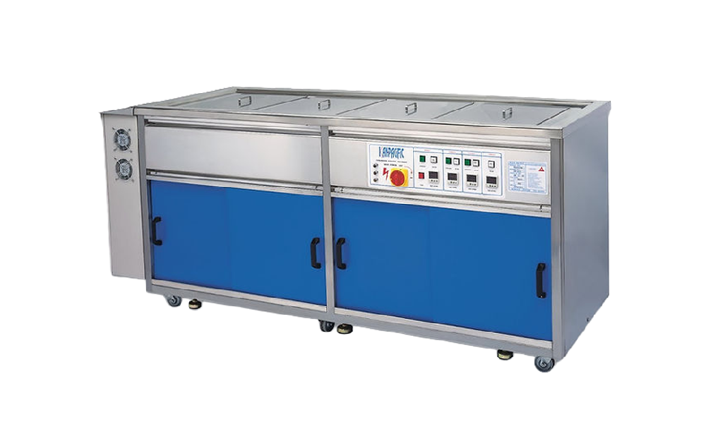 Four-Tank Ultrasonic Aqueous Cleaning and Drying System